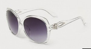 Солнцезащитные очки прозрачные с лисицей на дужке