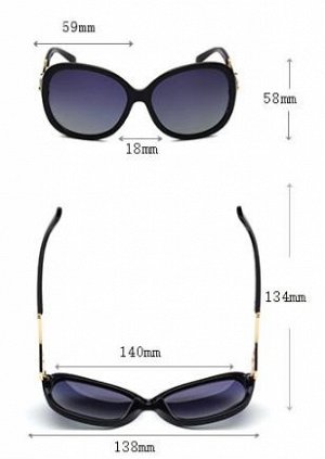 Солнцезащитные очки черные с завитушками на дужках