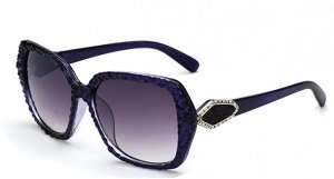 Солнцезащитные очки темно-синие с волнистой оправой