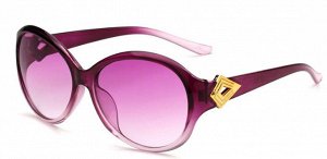 Солнцезащитные очки фиолетовые с ромбом на дужке