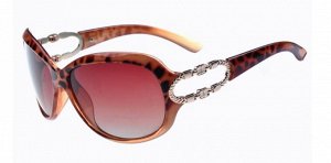 Солнцезащитные очки леопардовые "с отверстием" на дужке