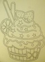 Трафарет A5 &quot;Пирожное&quot;