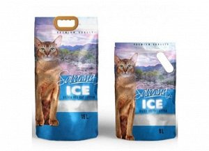 SAVANNA ICE 16л цветные гранулы наполнитель д/кош впитывающий 6,4кг (1/2)