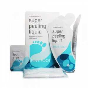 Tony Moly SHINY FOOT SUPER PEELING LIQUID Пилинг для ног.  Интенсивно и  нежно удаляет омертвевшие клетки кожи ног. Содержит растительные ингредиенты, которые и способствуют процессу естественного отс