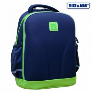 1010-1 рюкзак синий/зел.кант