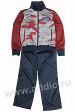 Костюм спорт. дет. 10C-AN-928 (бордовый, вставка &quot;камуфляж&quot;