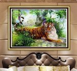 Стразовая картина &quot;Тигр&quot; 60*45