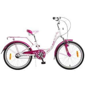 Велосипед NOVATRACK 20", BUTTERFLY, белый-бордовый, алюм., Shimano NEXUS 3 ско #098617