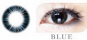 2612016 Оттеночные цветные контактные линзы. БЕЗ диоприй. Материал: HEMA. Цвет: СИНИЙ. Цена за 1 шт