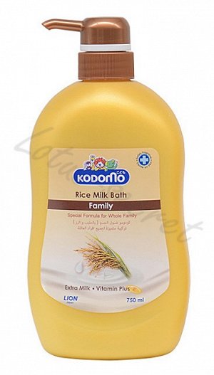 LION "Кодомо Фэмили" Крем-гель для душа 750мл  Рисовое Молочко  (Rice Milk) /12шт/ Таиланд