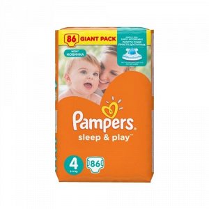 PAMPERS Подгузники Sleep & Play Maxi (8-14 кг) Упаковка 86