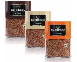 кофе Растворимый. Купаж кофе Impresso Delicato создан из сортов бразильской и ямайской арабики. Кофе Импрессо - это настоящий итальянский кофе, насыщенным вкусом которого можно только восхищаться. Упа