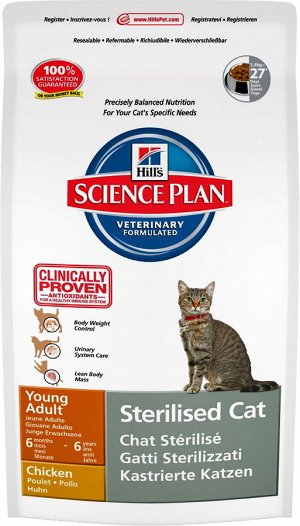 Hill's SP Feline Adult SterilCat д/кош стерил 6 мес-6 лет Курица 3,5кг