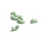 Opaque Light Green Ceramic Look (White Chalk Green Luster)