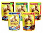 .Friskies пауч 100гр д/кош Говядина/Ягненок в подливке