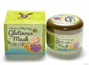 Крем-маска для лица с муцином улитки Elizavecca Milky Piggy Glutinous Mask 80% Snail Cream,100ml