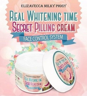 Осветляющий крем с эффектом пилинга Elizavecca Milky Piggy Real Whitening Time Secret Pilling Cream, 100g