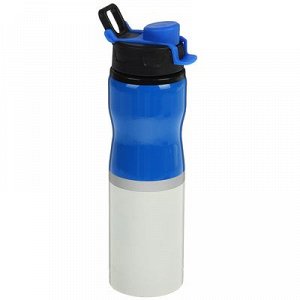 Бутылка для воды 750 мл, спортивная, верх синий, 7х26 см