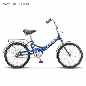 Велосипед 20" Stels Pilot-310, 2017, цвет черный/синий, размер 13"