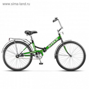 Велосипед 24" Stels Pilot-710, 2016, цвет чёрный/зеленый, размер 16"