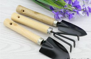 Инструменты для ухода за комнатными растениями (2 лопатки и грабли)