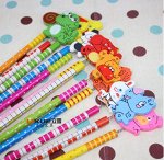 Карандаш с деревянной игрушкой &quot;Животные&quot; на пружине