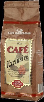 Кофе &quot;GRANDOS&quot; Exclusive 250г пак в зерн.