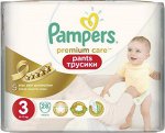 PAMPERS Подгузники-трусики Premium Care Pants д/мальч и девочек Midi (6-11 кг) Средняя Упаковка 28
