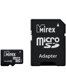 Пам.MicroSDXC, 64Gb Mirex (Class 10 UHS-I) с адаптером SD