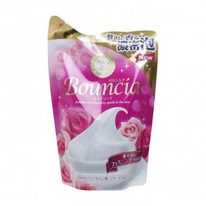 00690gs Увлажняющее мыло для тела со сливками, коллагеном и ароматом цветов Bouncia (сменная упаковка), 430 мл