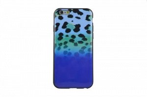 Синий леопард. Чехол силиконовый с рисунком на телефон iphone
