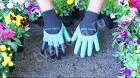 Садовые перчатки с когтями garden genie gloves для работы в саду и огороде