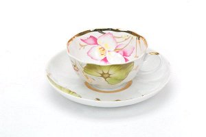 Чашка чайная с блюдцем 220 мл Тюльпан Июнь