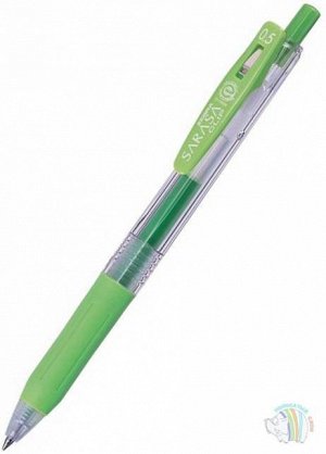 Ручка гелевая   ZEBRA SARASA CLIP автомат. (0,5) Light Green /JJ15-LG