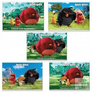 Альбом для рисования 32 л. "Angry Birds - (Movie)" "HATBER"обложка мел. картон