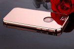 Чехол силиконовый зеркальный розовое золото Huawei honor