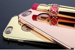 Чехол силиконовый зеркальный розовое золото Meizu