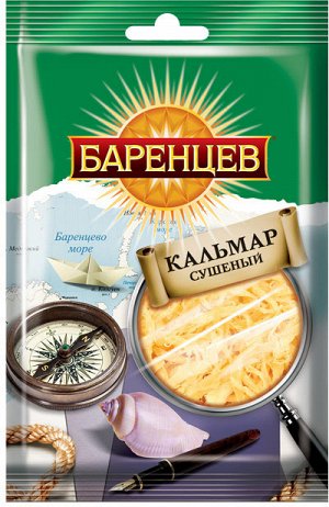 Баренцев кальмар сушеный 18г/25