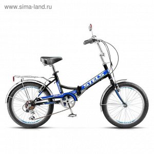 Велосипед 20" Stels Pilot-450, 2016, цвет черный/синий, размер 13,5"