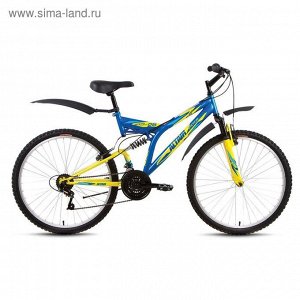 Велосипед 26" Altair MTB FS 26, 2017, цвет синий/желтый, размер 16"   2187612