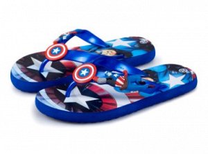 Сланцы "Капитан Америка" с синей подошвой