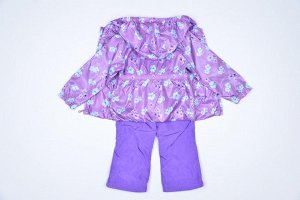 Костюм Тройка для девочки, куртка и брюки плащевка на хлопковой подкладке , трикотажная кофточка