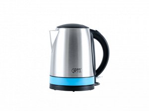 2006 GIPFEL Чайник электрический для кипячения воды, 1.7 Л. Материал: нерж сталь, пластик. Цвет ободка: синий.