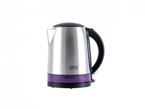 2007 GIPFEL Чайник электрический для кипячения воды, 1.7 Л. Материал: нерж сталь, пластик. Цвет ободка: фиолетовый.