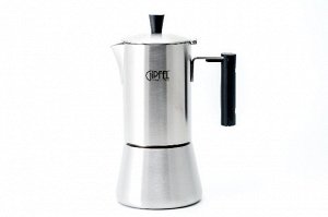 5393 GIPFEL Гейзерная кофеварка AZZIMATO 300мл/6 чашки Материал: S/S 18/8, S/S 18/0, ручка: нейлон+s/s