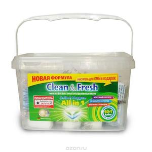 Таблетки для ПММ Clean&Fresh 5in1 (mega) 60 штук