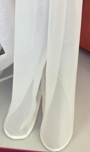 Вуаль МОЛОКО с утяжелителем 4м  (ткань Турция Luxe)