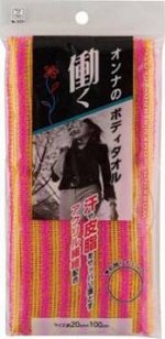 KOKUBO Массажная мочалка для тела, с акриловыми волокнами (женская), 20*100 см..