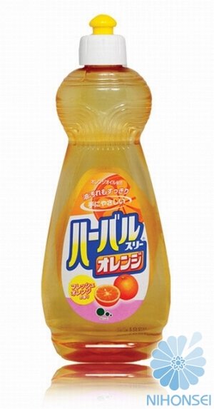 040610 "Mitsuei" Средство для мытья посуды, овощей и фруктов с ароматом апельсина 0.6л 1/20