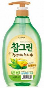 LION Средство для мытья посуды, овощей и фруктов &quot;CHAMGREEN&quot; Зеленый чай, флакон-дозатор, 960 мл